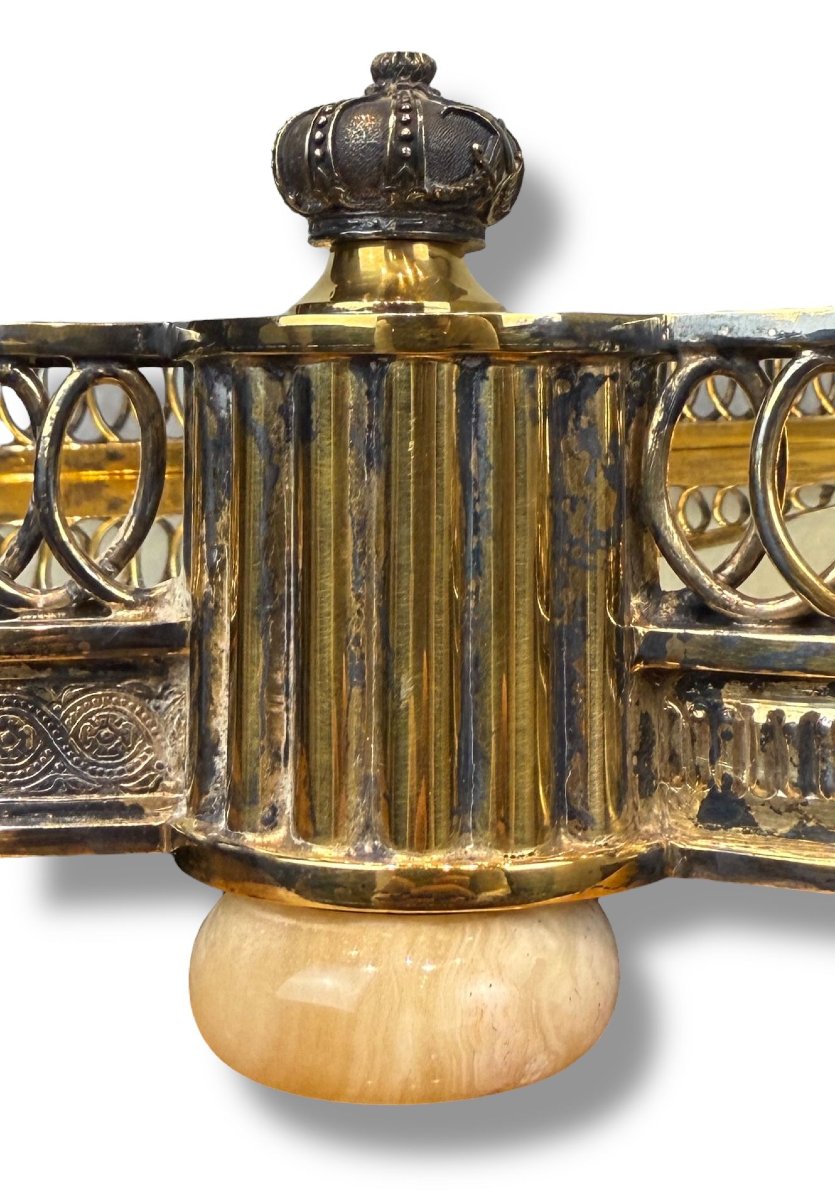 Grosso Centrotavola in Vermeil - Italia XX Secolo-photo-3